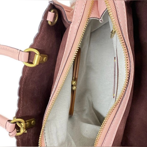 COACH 1941 Rogue 31 Peony Pink Pebble Leather Tea Rose & Rivets - Picture 11 of 16